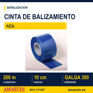 Cinta Balizar Azul Galga 300 de 10cmx200m