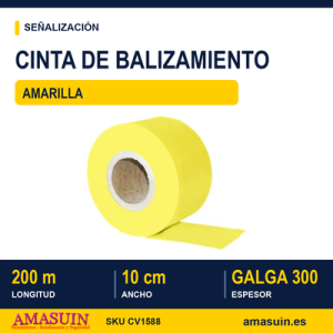 Cinta Balizar Amarilla Galga 300 de 10cmx200m