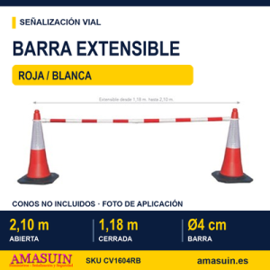 Barra Extensible R/B para Conos.