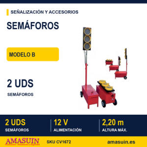 Semáforos Portátiles Modelo B 2 Unidades.