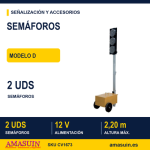 Semáforos Portátiles Modelo D 2 Unidades.