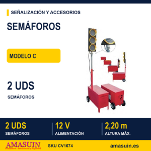 Semáforos Portátiles Modelo C 2 Unidades.