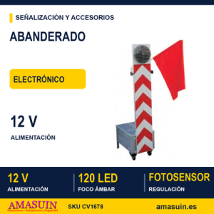 Abanderado Electrónico con Faro Led.