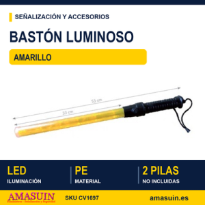 Bastón Luminoso Led Amarillo.