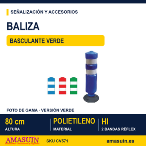 Baliza o Hito H75 Basculante Verde