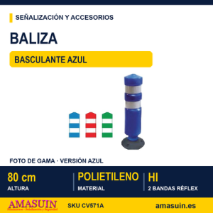 Baliza o Hito H75 Basculante Azul