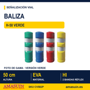 Baliza o Hito H50 Plus Flexible Verde