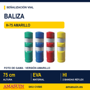 Baliza o Hito H75 Plus Flexible Amarillo
