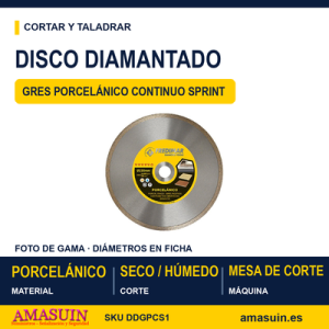Disco Diamantado Gres Porcelánico Continuo Sprint.