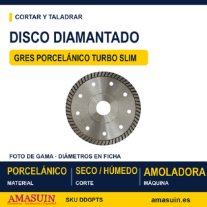 Disco Diamantado Gres Porcelánico Turbo Slim.