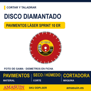 Disco Diamantado Pavimentos Láser Sprint 10 ER.