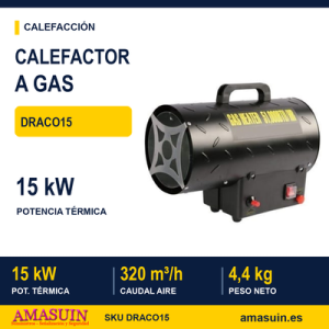 Calefactor Aire Caliente DRACO15 a Gas