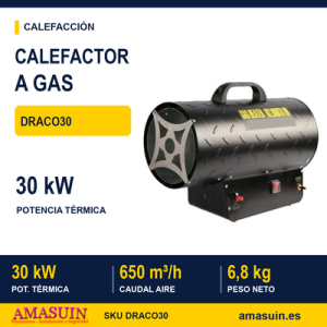 Calefactor Aire Caliente DRACO30 a Gas