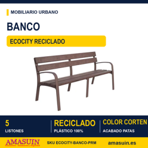 Banco EcoCity plástico reciclado