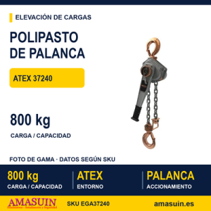 Polipasto de Palanca 800 Kilos ATEX 37240