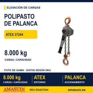 Polipasto de Palanca 8000 Kilos ATEX 37244