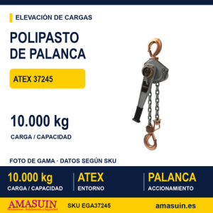Polipasto de Palanca 10000 Kilos ATEX 37245