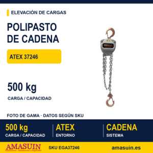 Polipasto de Cadena 500 Kilos ATEX 37246
