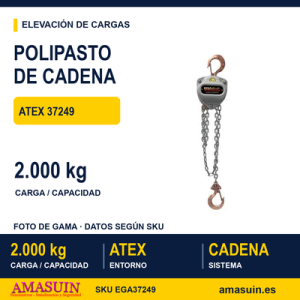 Polipasto de Cadena 2000 Kilos ATEX 37249