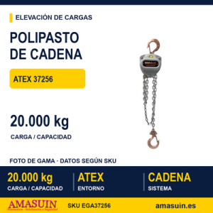 Polipasto de Cadena 20000 Kilos ATEX 37256