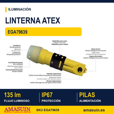 Linterna Led a Pilas ATEX MasterEX 79639 1 Linterna Led a Pilas ATEX MasterEX 79639
