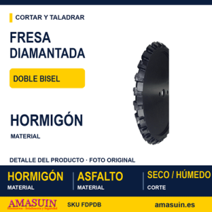 Fresa Diamantada Pavimentos Doble Bisel.