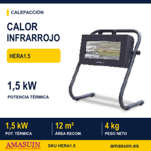 Calefactor Infrarrojos HERA 1.5 de 1.5kW
