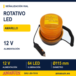 Rotativo Led 12V Amarillo.