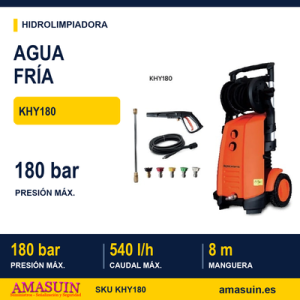 Hidrolimpiadora KHY180 a Presión Agua Fría