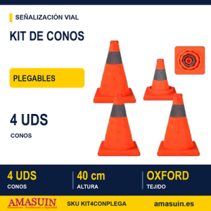 Kit 4 Conos Plegables