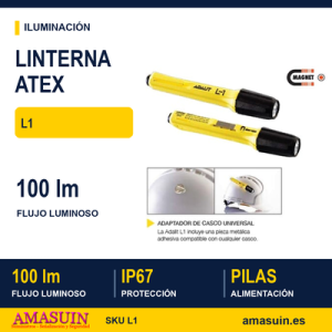 Linterna ATEX Adalit L1 a Pilas