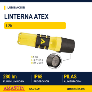 Linterna ATEX Adalit L-20 a Pilas