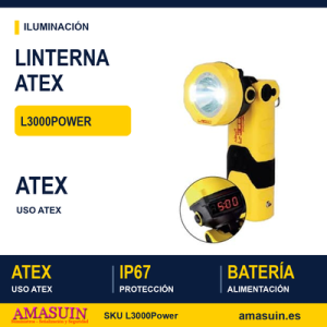 Linterna ATEX Adalit L-3000 Power a Batería