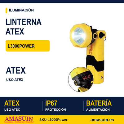 Linterna ATEX Adalit L-3000 Power a Batería 1 Linterna ATEX Adalit L-3000 Power a Batería