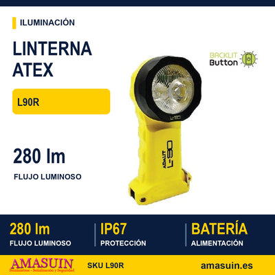 Linterna ATEX Adalit L-90R a Batería 1 Linterna ATEX Adalit L-90R a Batería