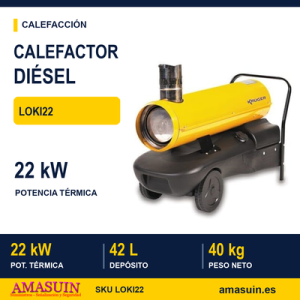 Calefactor Aire Caliente LOKI22 a Gasoil