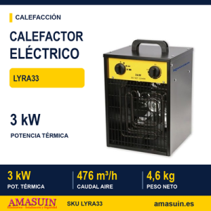 Calefactor Eléctrico LYRA33 de 3kW