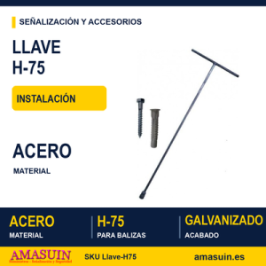Llave Instalación Balizas H-75.