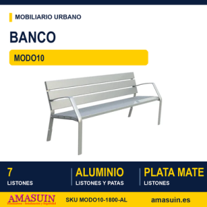 Banco MODO10 Patas y listones de aluminio