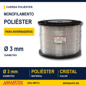 Monofilamento Poliéster Cristal 3mm.