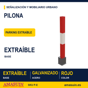 Pilona y Base Parking Extraible P-E