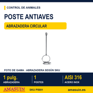 Poste Cable Anti Aves Circular 1 Pulgada
