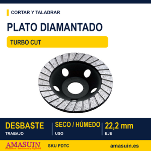 Plato Diamantado Turbo Cut.