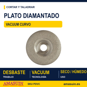 Plato Diamantado Vacuum Curvo.