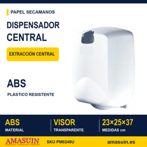 Dispensador Papel Extracción Central.