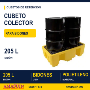 Cubeto Colector dos bidones 205 litros