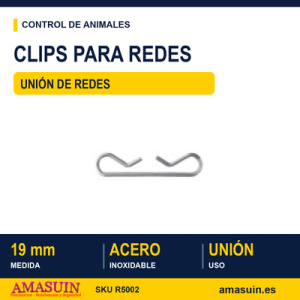 Clips 19mm para Unión de Redes