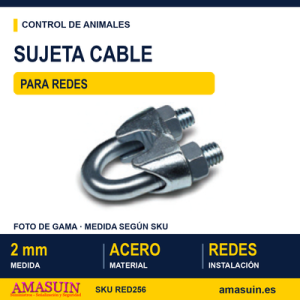 Sujeta Cable 2mm para Redes