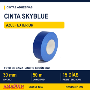 Cinta SkyBlue Azul Exterior 30mmx50m