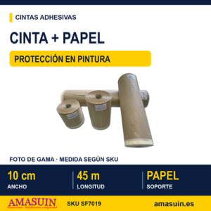 Cinta Adhesiva con Papel 10cmx45m